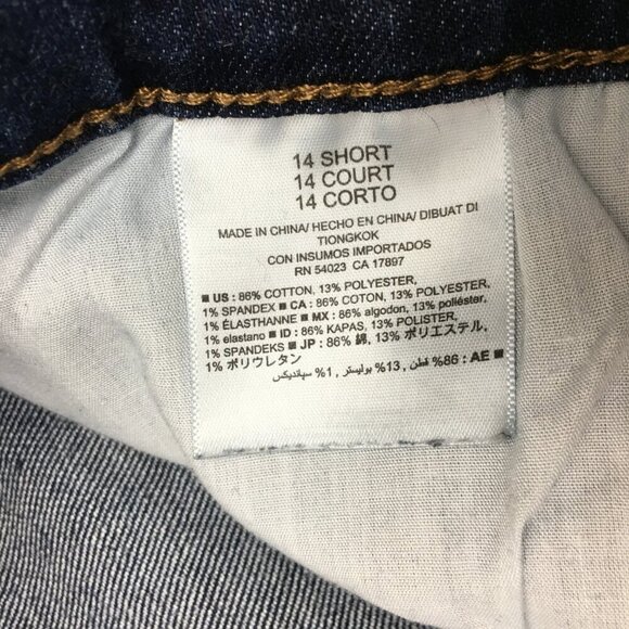 Old Navy Women's Jeans Original Straight Leg Mid Rise Dark Wash Stretch size 14S - Picture 7 of 8